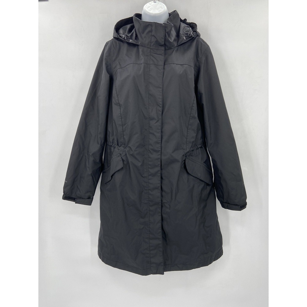 Eddie Bauer Women's Black Weatheredge Long Sleeve Hooded Winter Jacket Size L